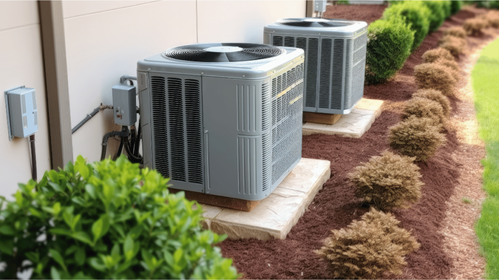 Refrigerated air units outside of a home