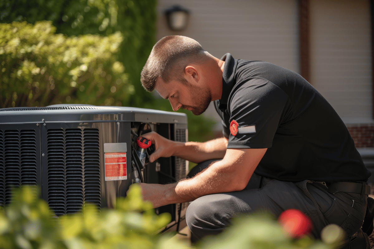 An HVAC tech