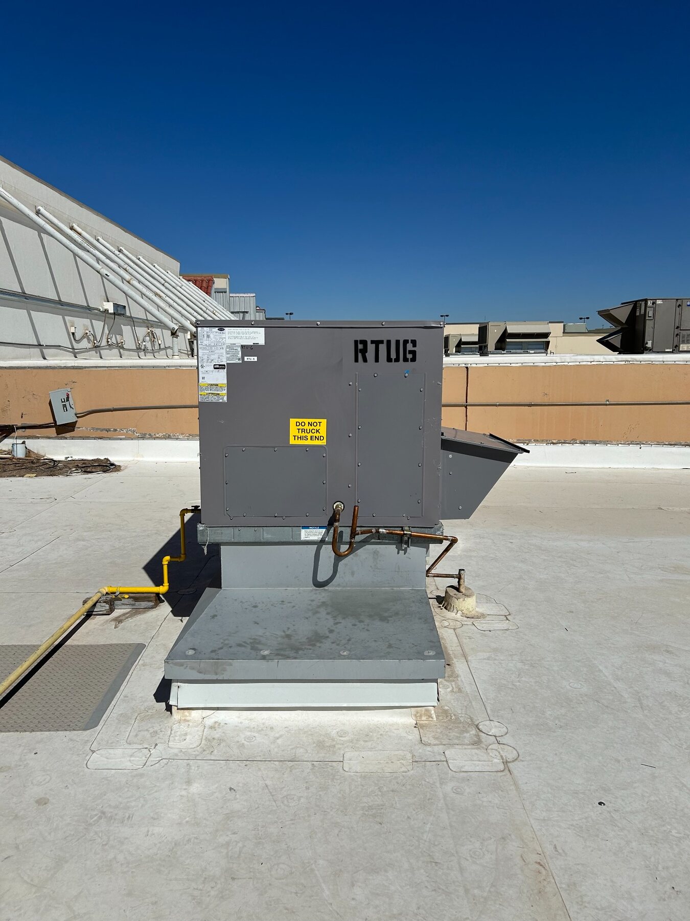 Carrier rooftop unit installed on a local project